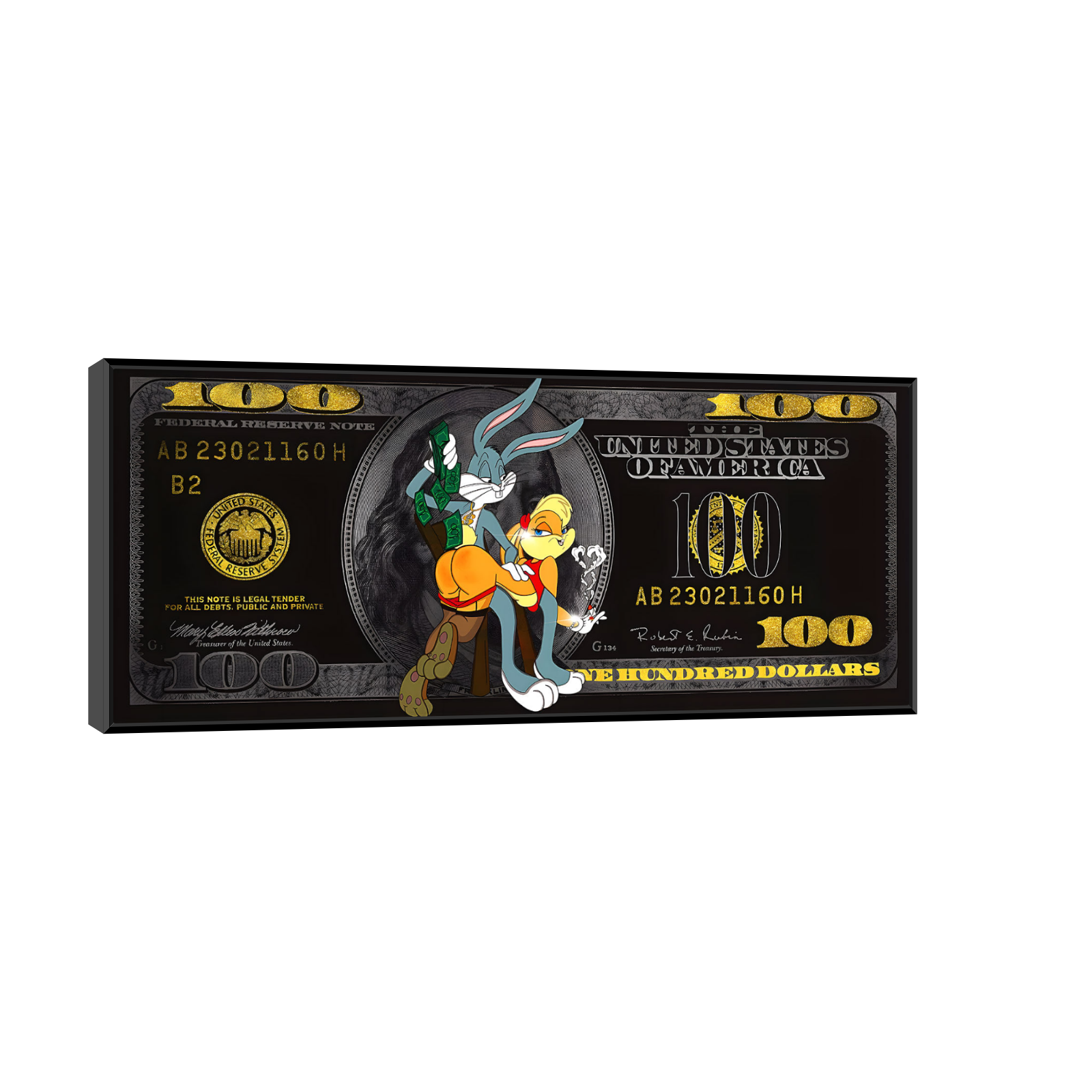 Golden Dollar Love – Pop Art Bunny Edition