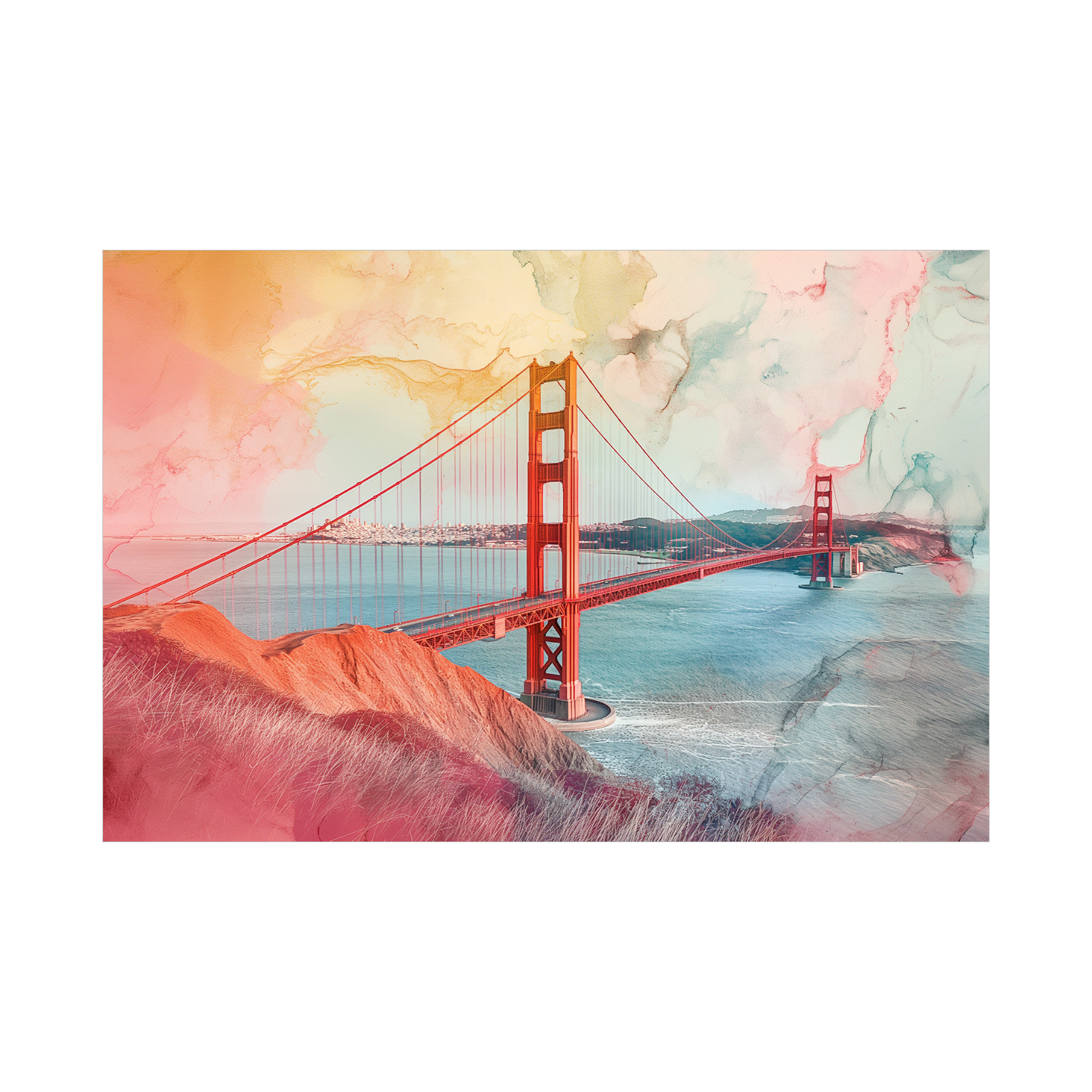 Umetnička slika ​Golden Gate most na platnu - NS Canvas Shop