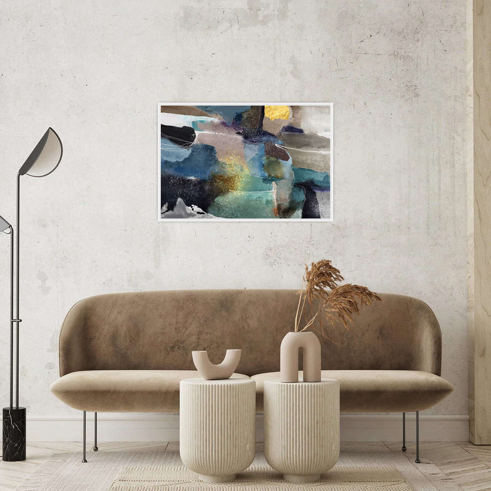 Umetnička slika ​Golden spots na platnu - NS Canvas Shop