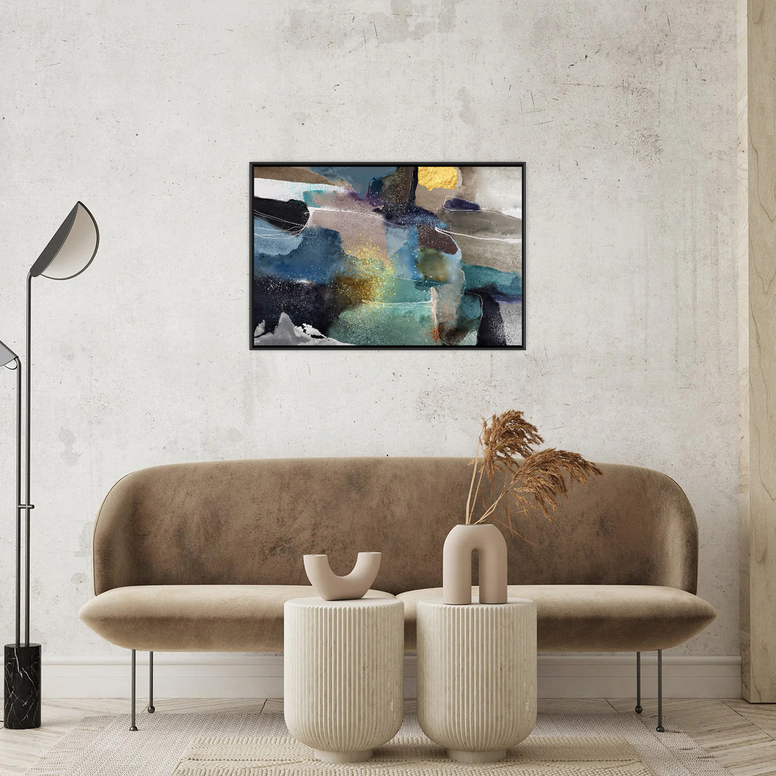 Umetnička slika ​Golden spots na platnu - NS Canvas Shop