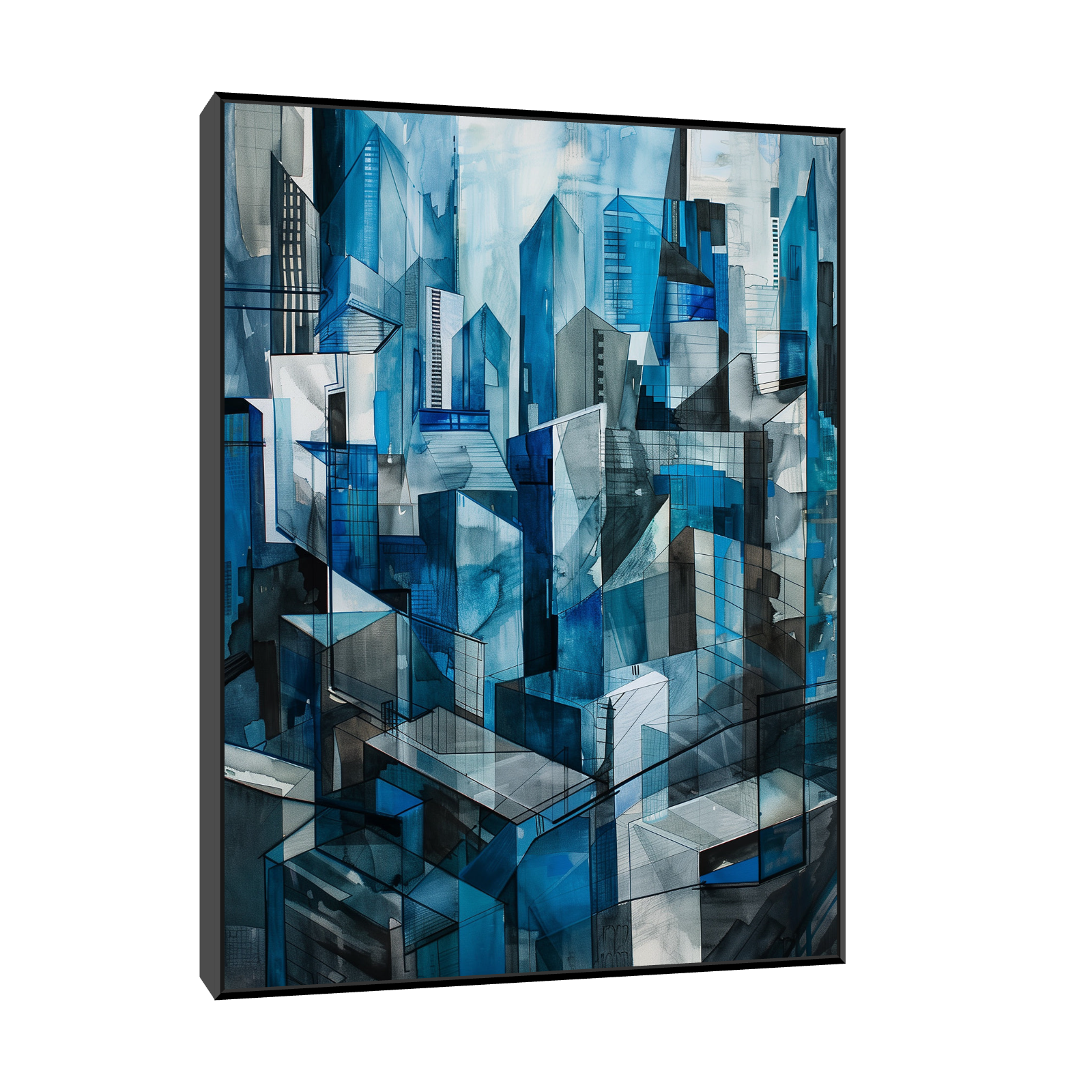 Umetnička slika ​Grad nocu na platnu - NS Canvas Shop