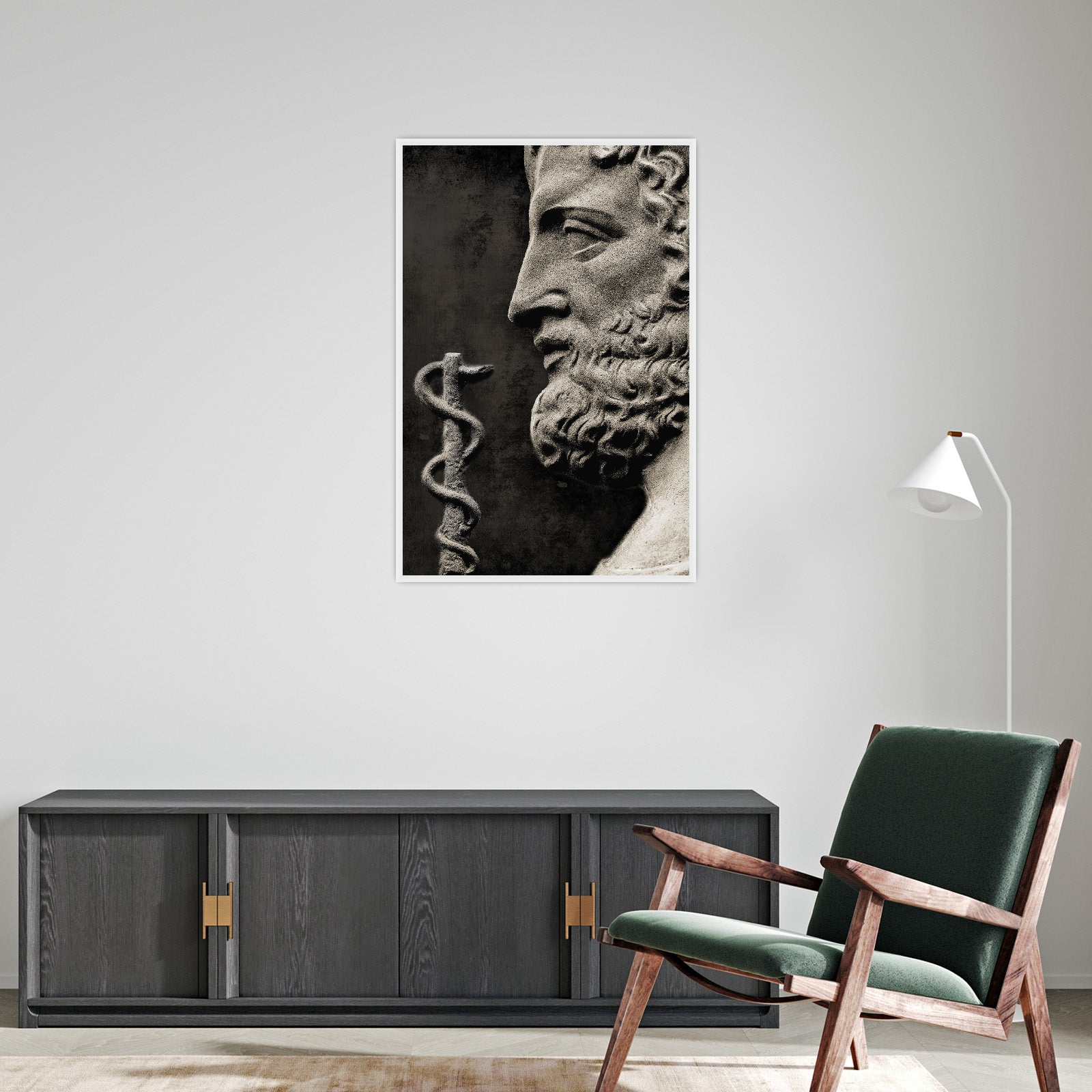 Umetnička slika ​Grčki bog lečenja Asclepius na platnu - NS Canvas Shop