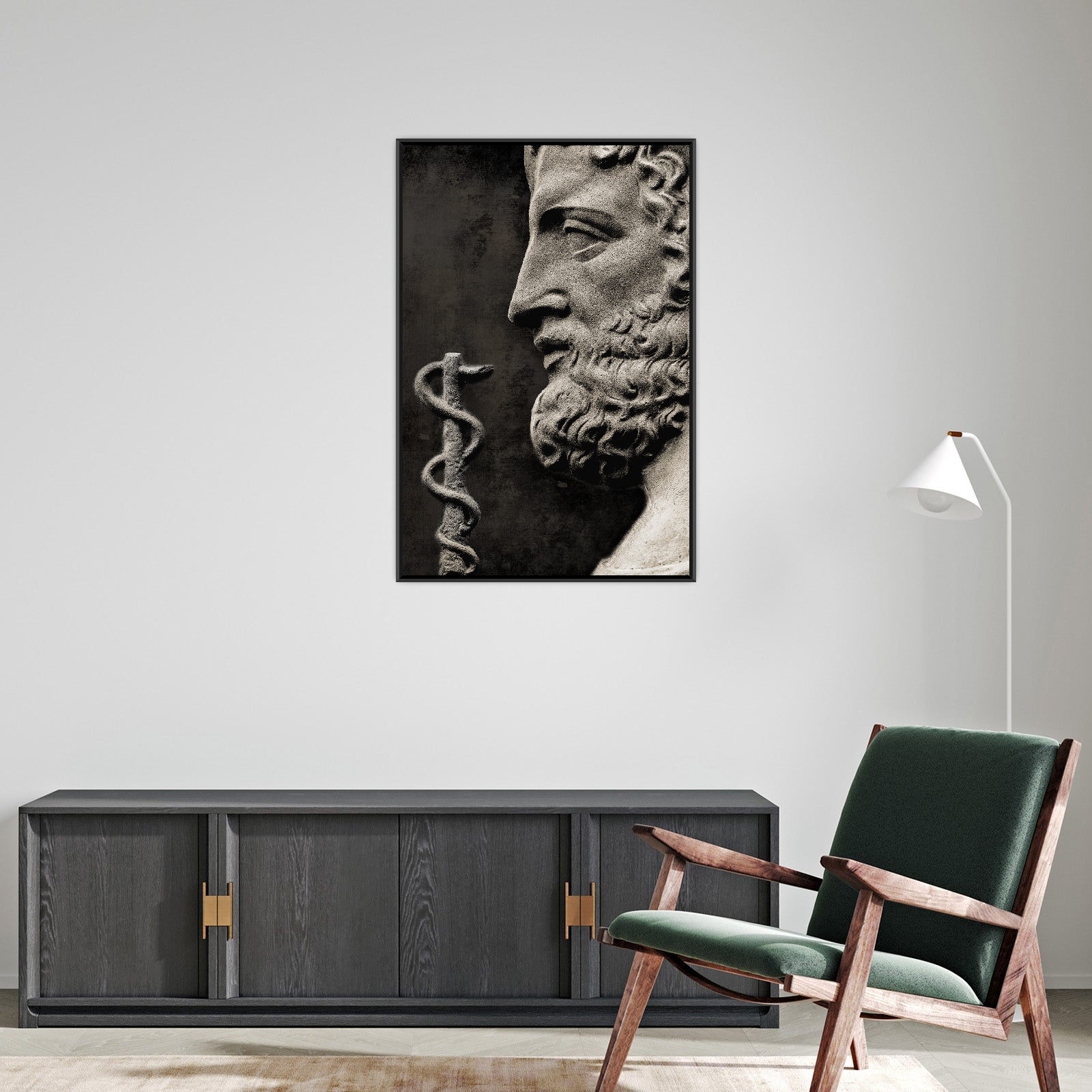 Umetnička slika ​Grčki bog lečenja Asclepius na platnu - NS Canvas Shop