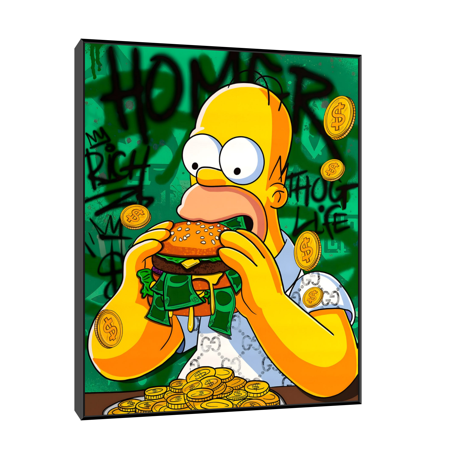 Homer Money Burger – Pop Art Humor i Luksuz