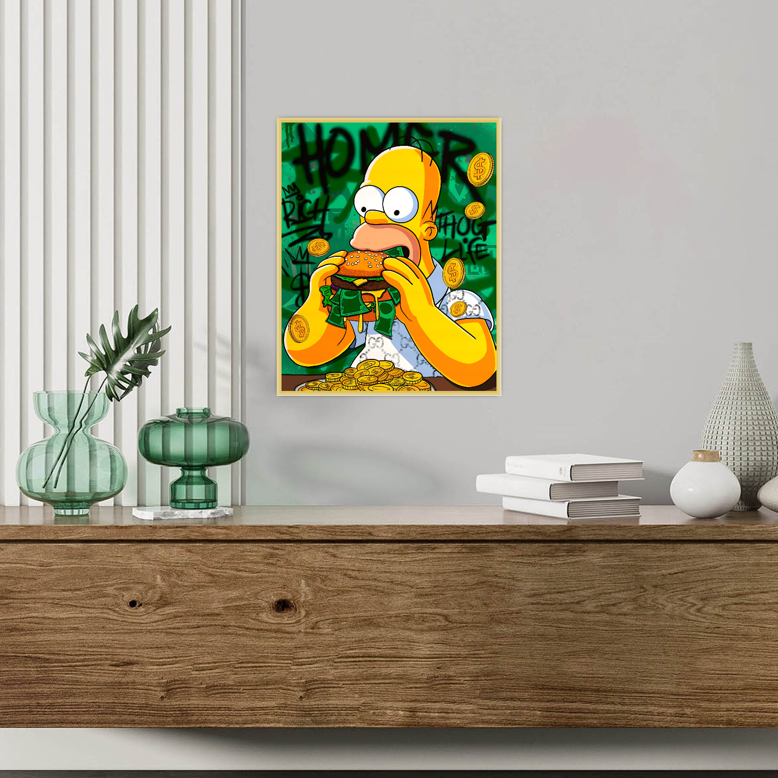 Homer Money Burger – Pop Art Humor i Luksuz