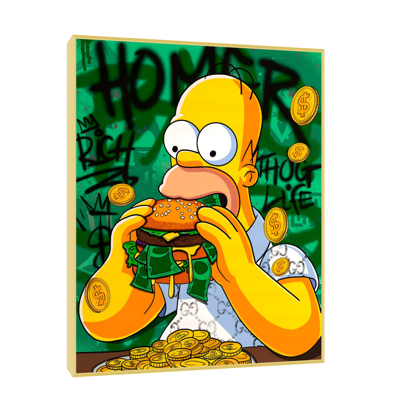 Homer Money Burger – Pop Art Humor i Luksuz