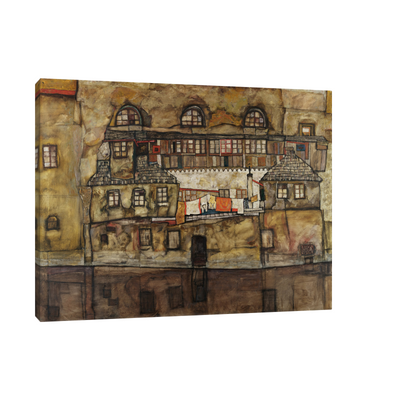 Umetnička slika ​House Wall on the River, Egon Schiele na platnu - NS Canvas Shop