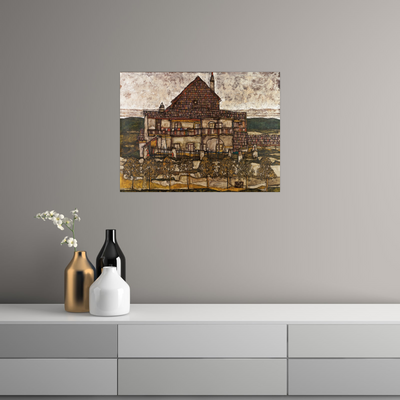 Umetnička slika ​House with Shingle Roof, Egon Schiele na platnu - NS Canvas Shop