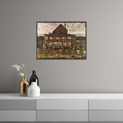 Umetnička slika ​House with Shingle Roof, Egon Schiele na platnu - NS Canvas Shop