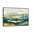 Umetnička slika ​Igra zelenih polja na platnu - NS Canvas Shop