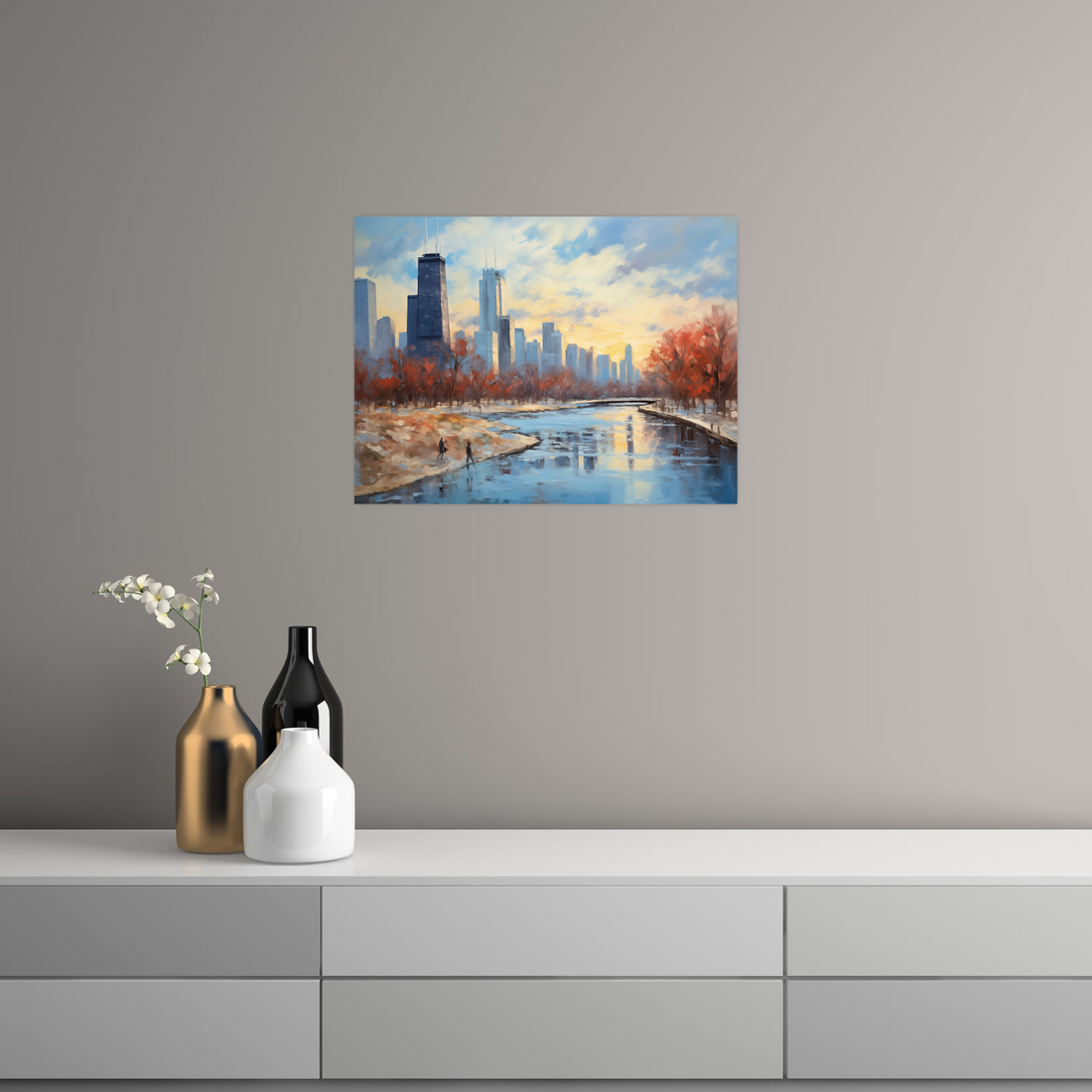 Umetnička slika ​Jesen u Čikagu na platnu - NS Canvas Shop