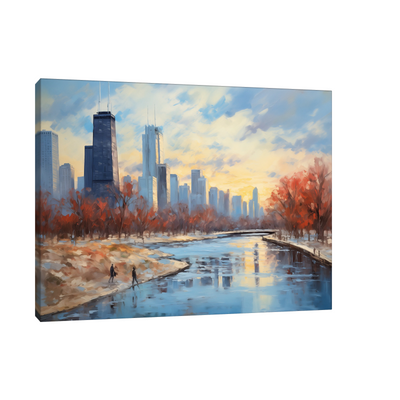 Umetnička slika ​Jesen u Čikagu na platnu - NS Canvas Shop