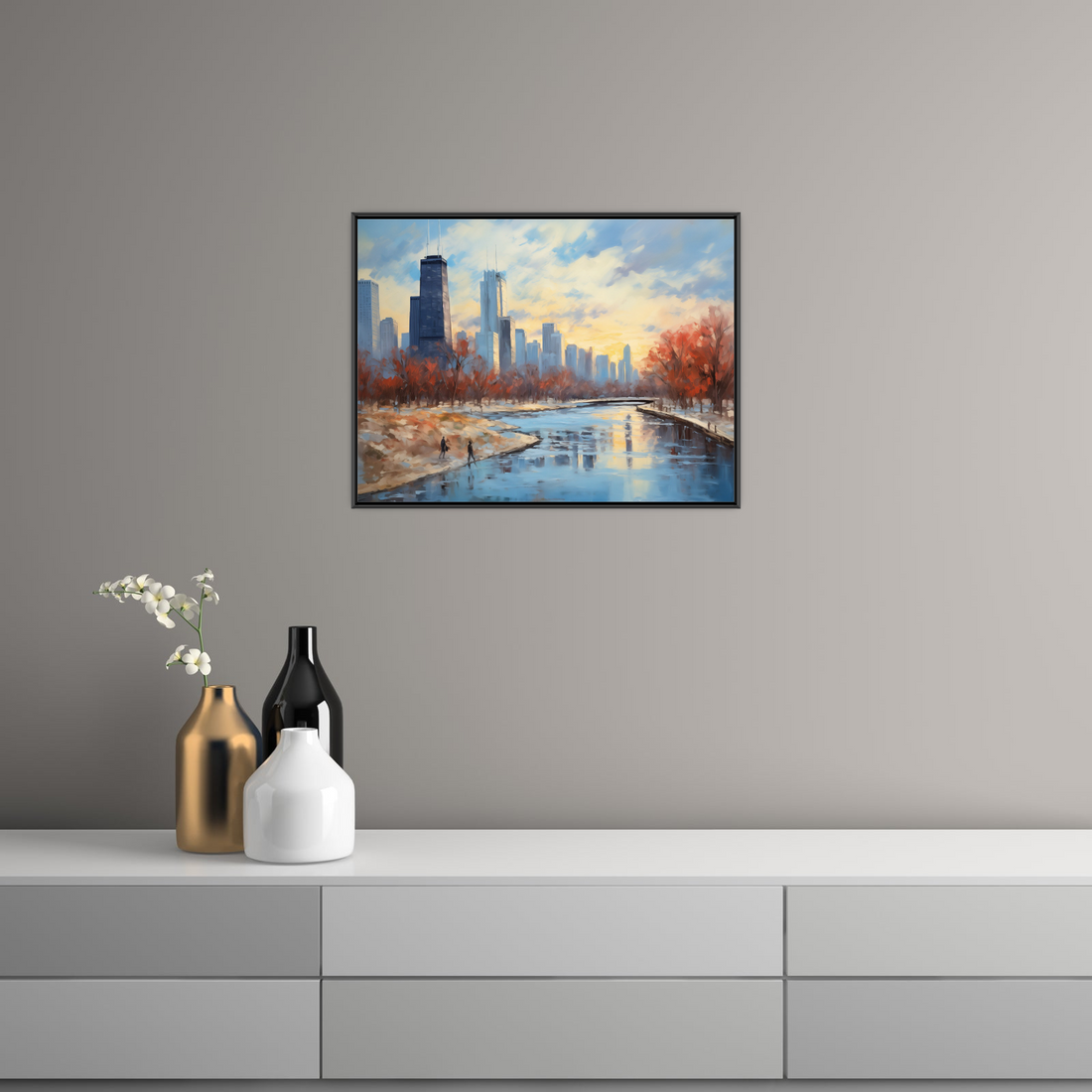 Umetnička slika ​Jesen u Čikagu na platnu - NS Canvas Shop