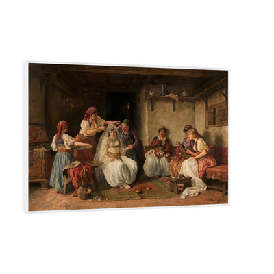 Umetnička slika ​Kićenje Neveste - Paja Jovanović na platnu - NS Canvas Shop