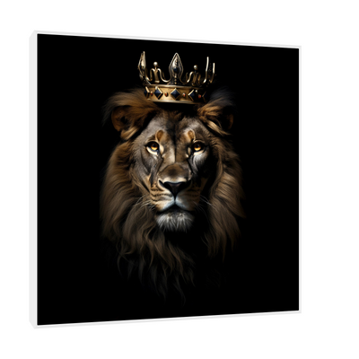 King of Strength – Luksuzna slika lava sa krunom
