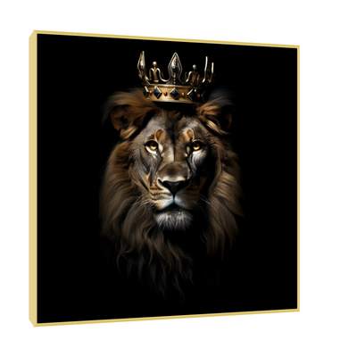 King of Strength – Luksuzna slika lava sa krunom