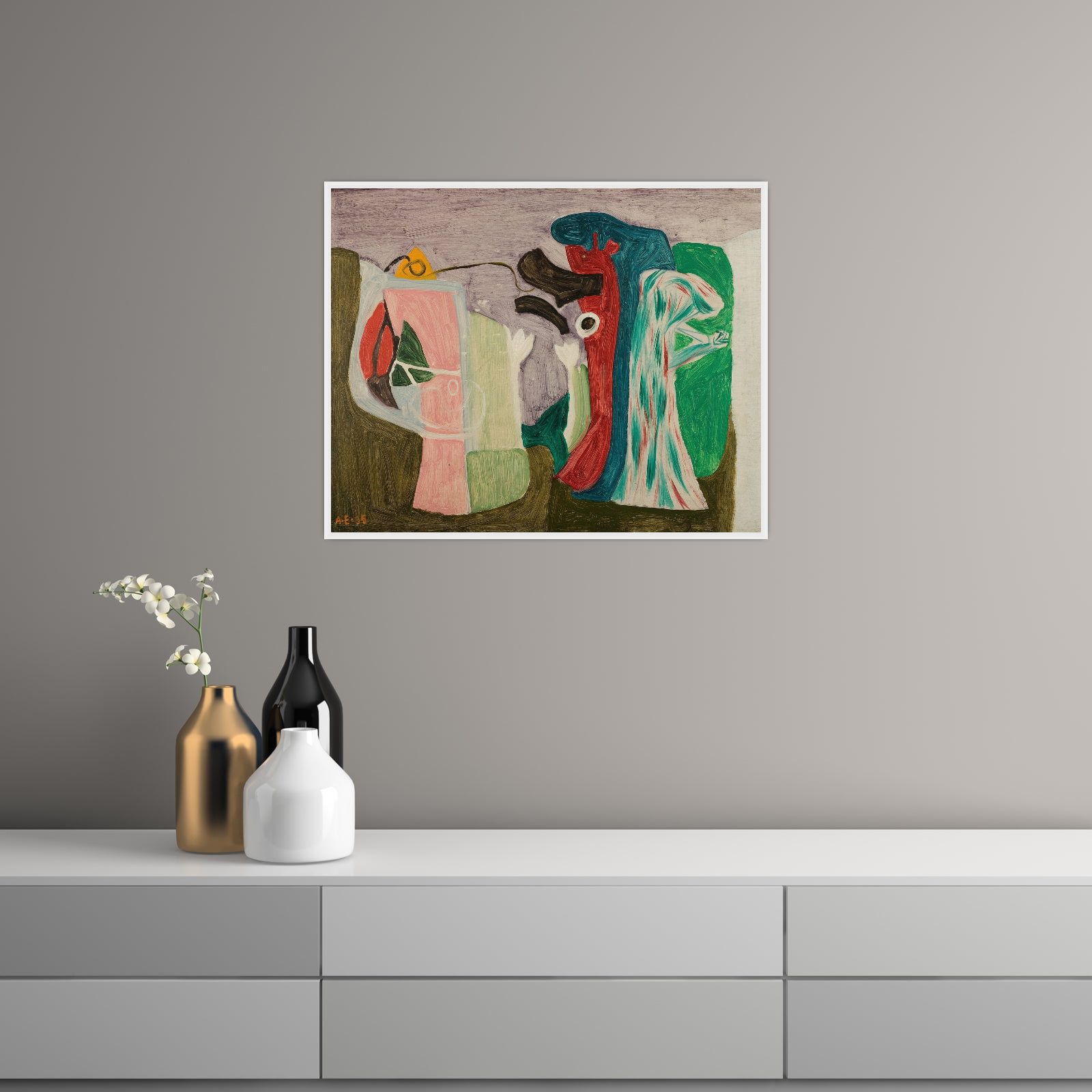 Umetnička slika ​Komposisjon (1935), Arne Ekeland na platnu - NS Canvas Shop