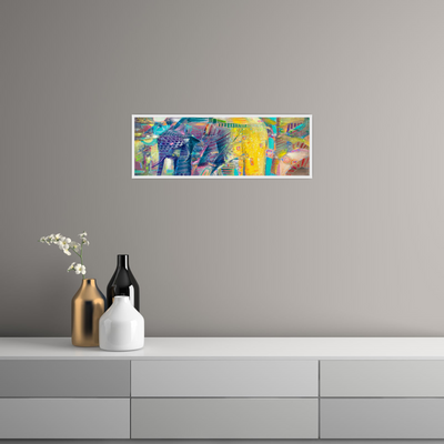 Umetnička slika ​Šareni slon na platnu - NS Canvas Shop
