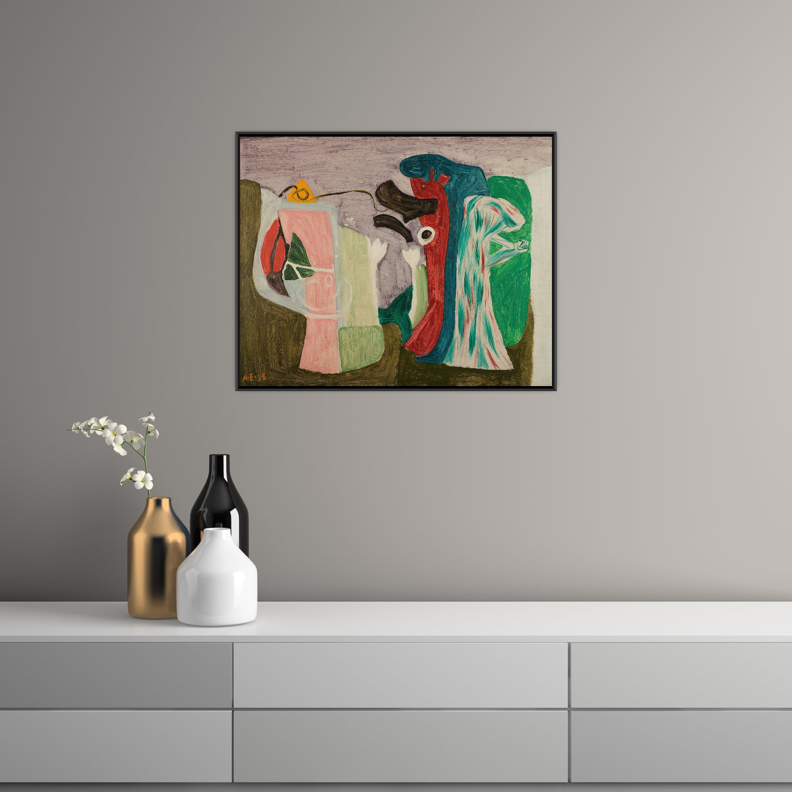 Umetnička slika ​Komposisjon (1935), Arne Ekeland na platnu - NS Canvas Shop