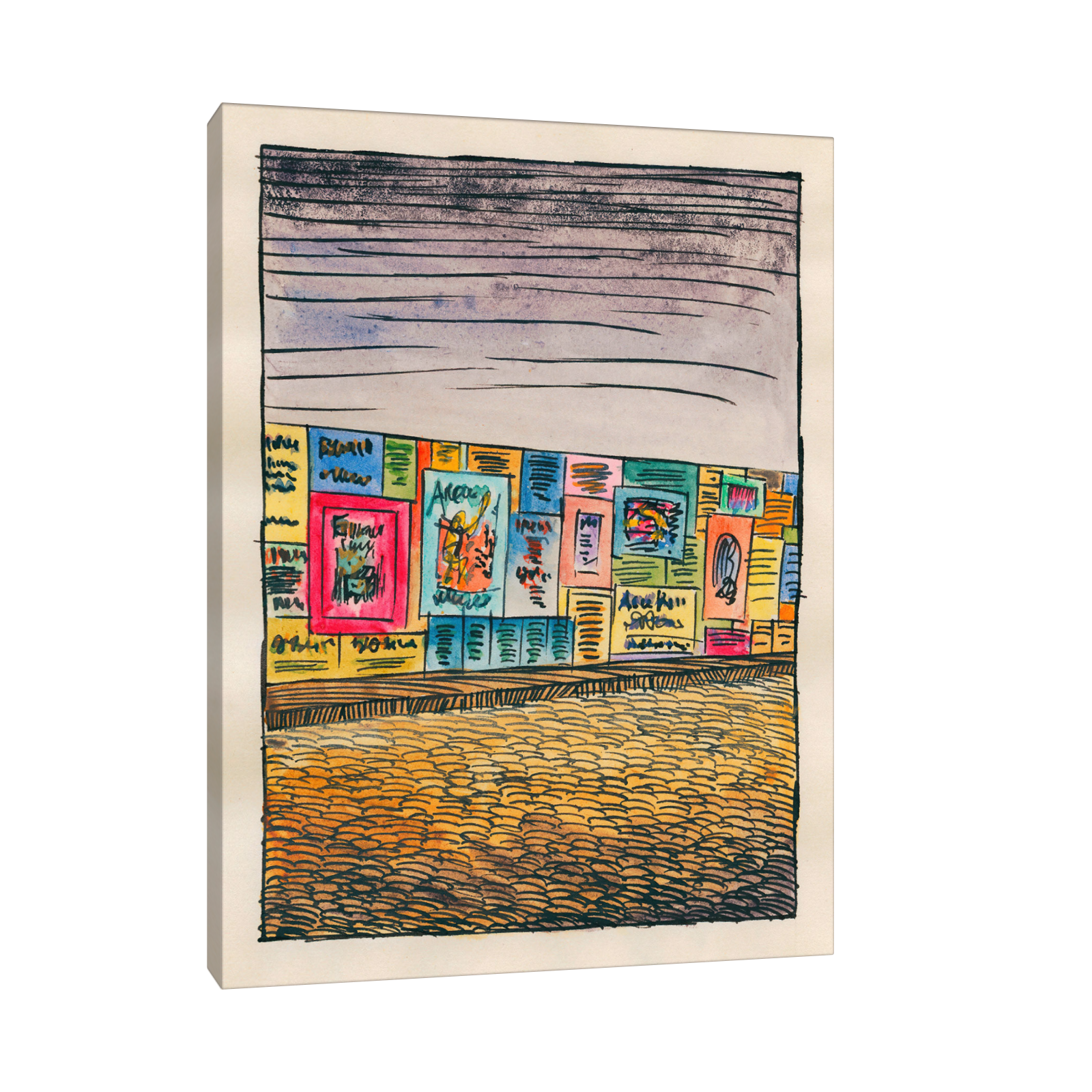 Umetnička slika ​Komposition aus ‘Pflaster und Wiese’ IV na platnu - NS Canvas Shop
