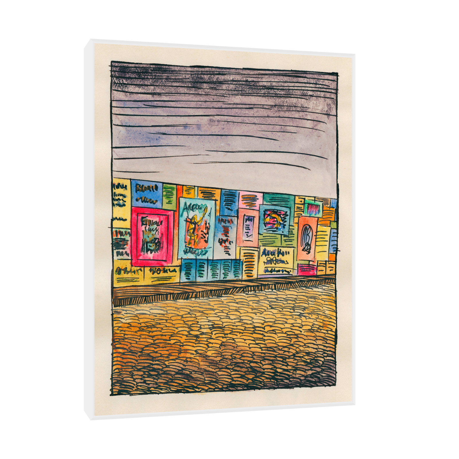 Umetnička slika ​Komposition aus ‘Pflaster und Wiese’ IV na platnu - NS Canvas Shop