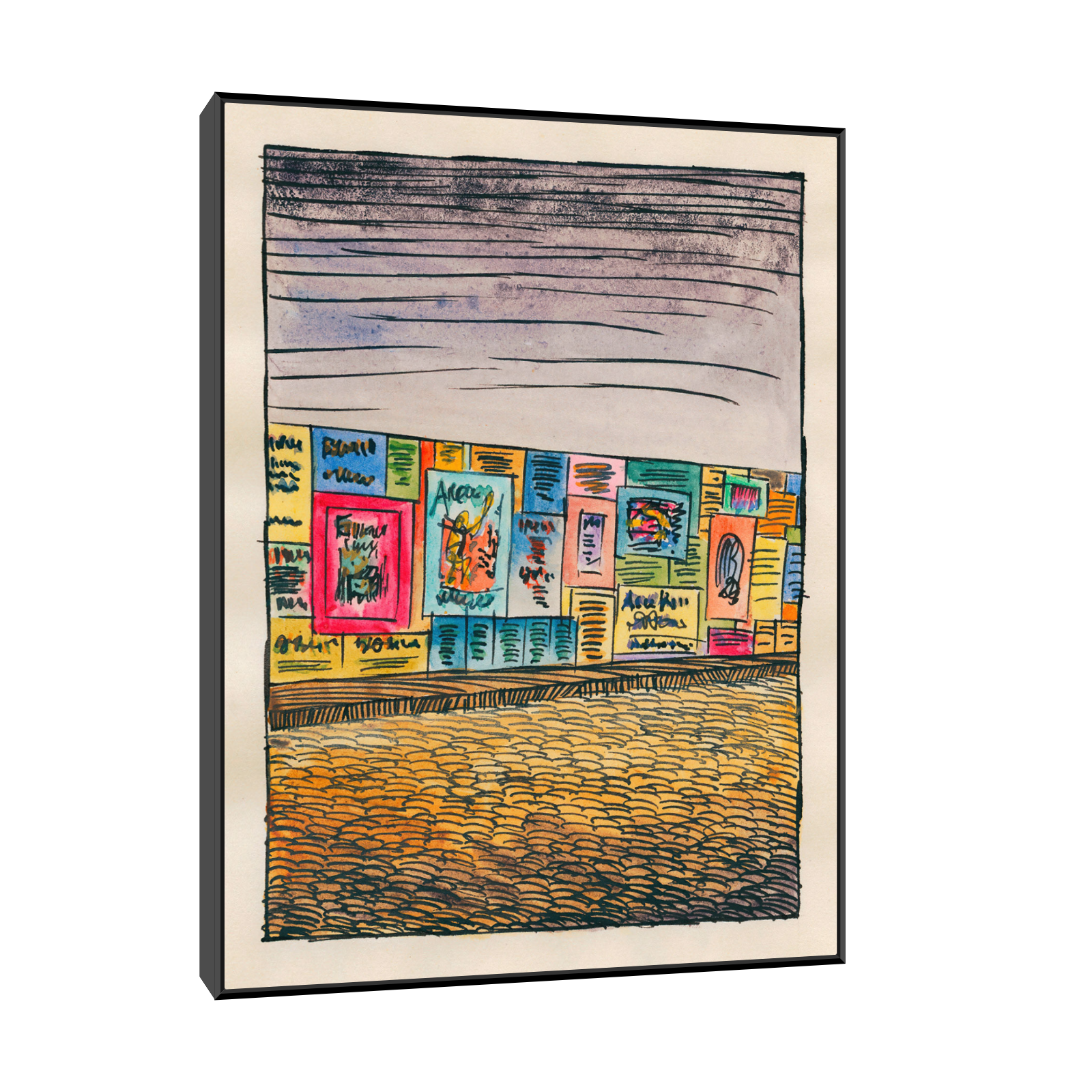 Umetnička slika ​Komposition aus ‘Pflaster und Wiese’ IV na platnu - NS Canvas Shop
