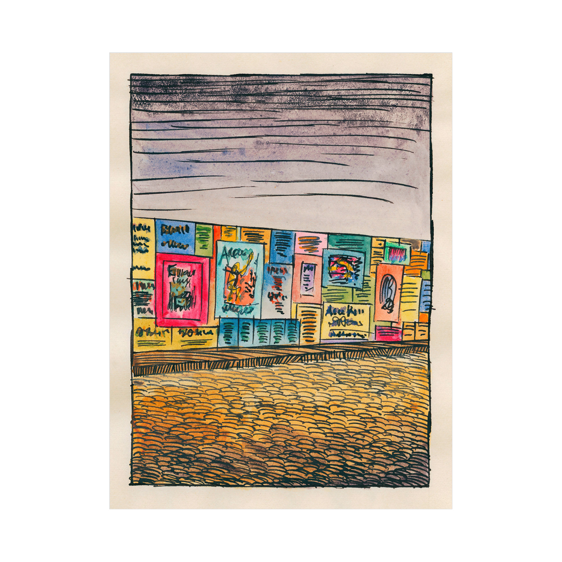 Umetnička slika ​Komposition aus ‘Pflaster und Wiese’ IV na platnu - NS Canvas Shop