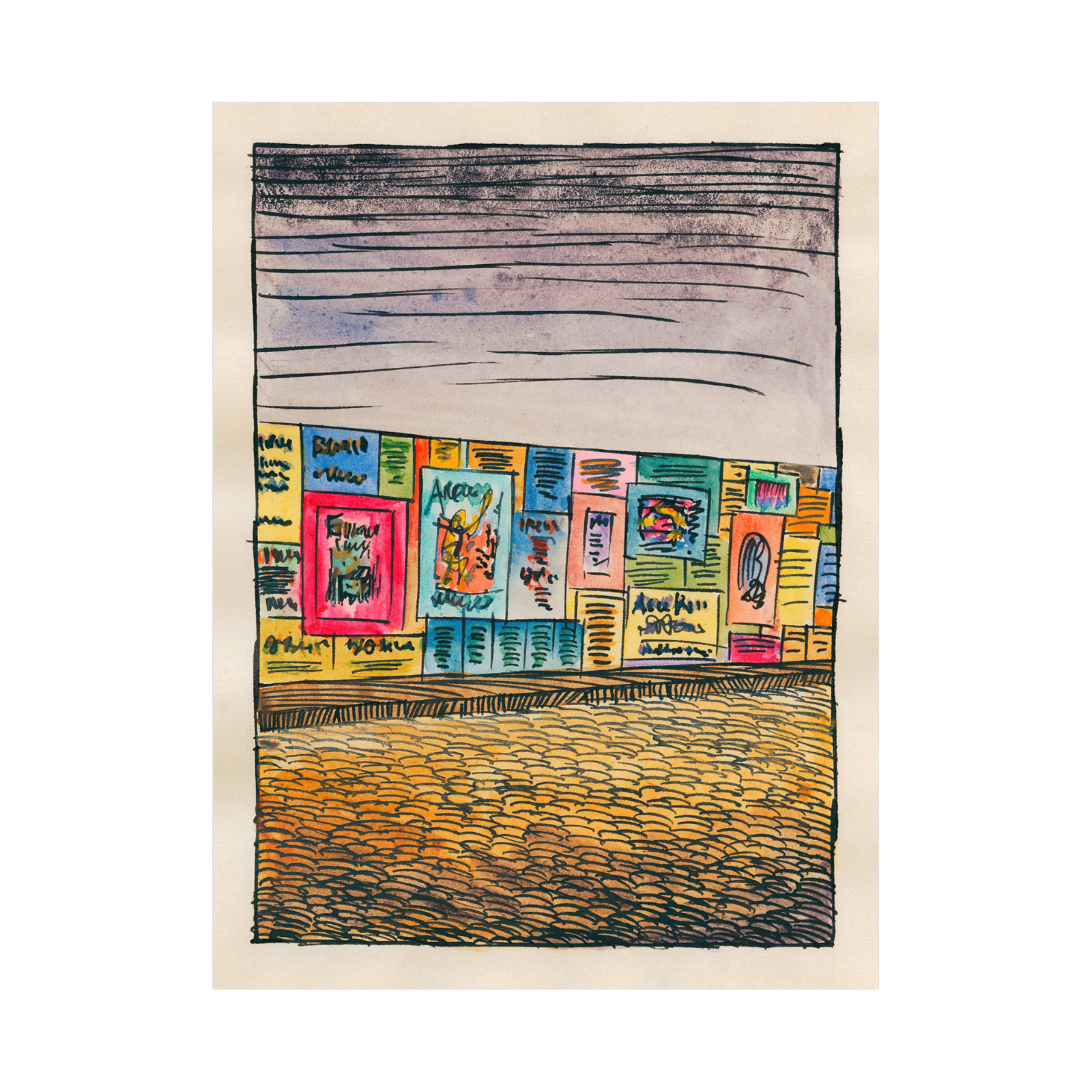 Umetnička slika ​Komposition aus ‘Pflaster und Wiese’ IV na platnu - NS Canvas Shop