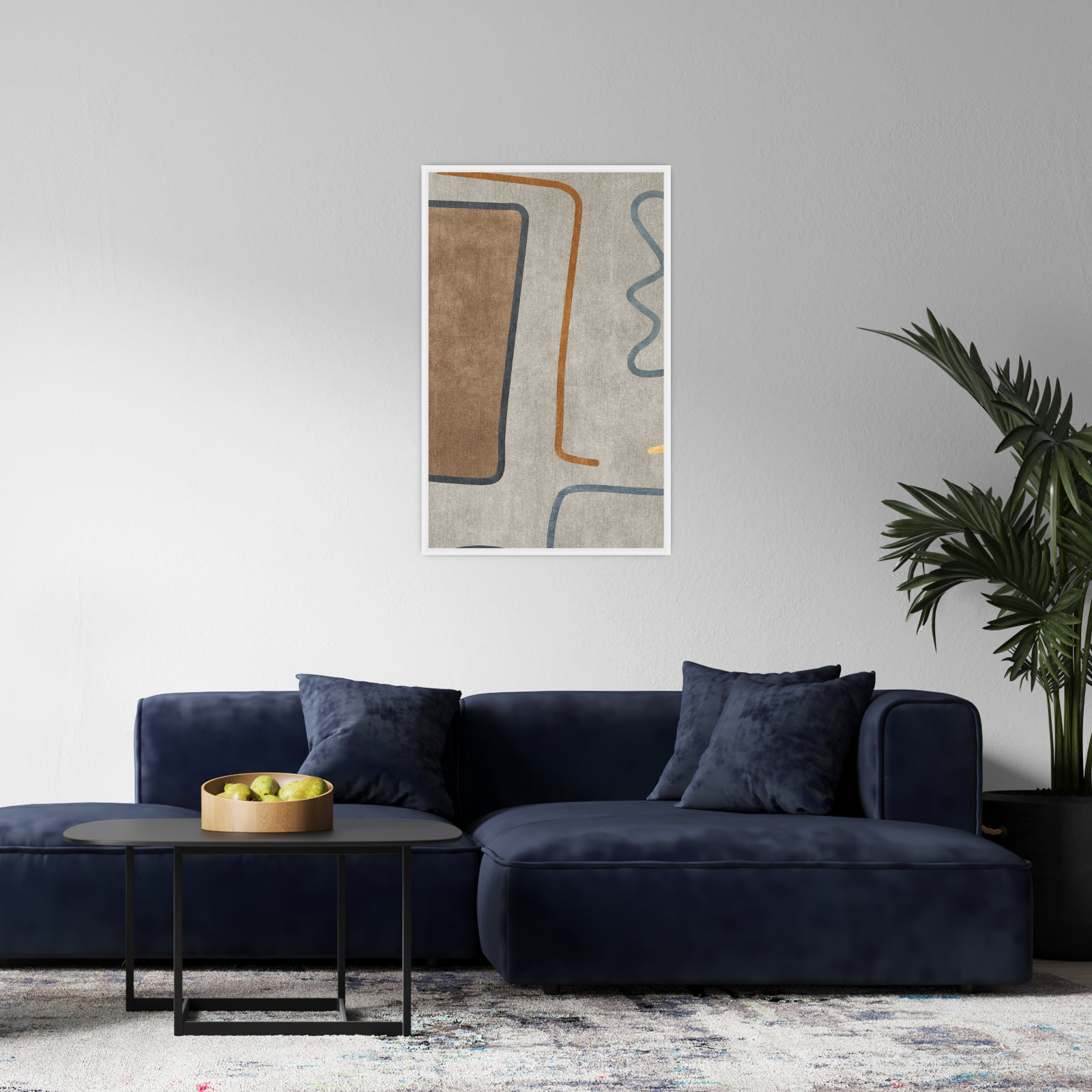 Umetnička slika ​Kompozicija braon i bež II na platnu - NS Canvas Shop