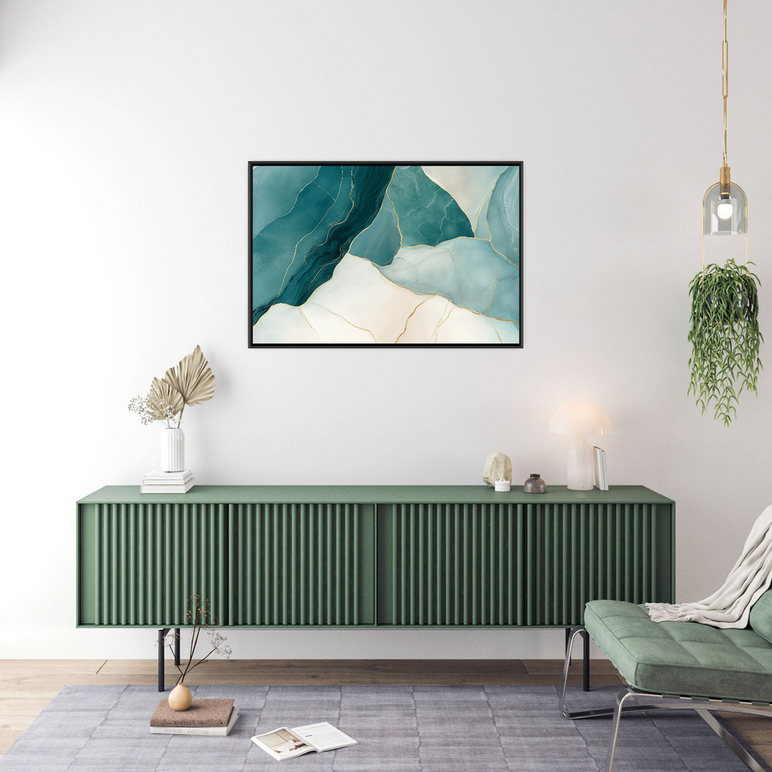 Kompozicija sa oker detaljima