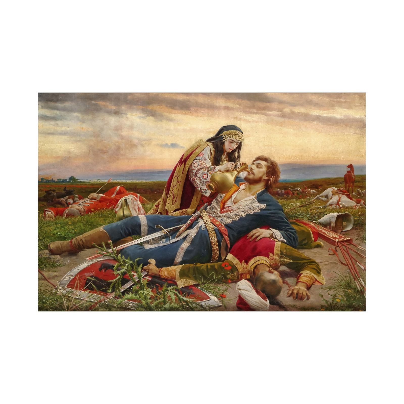 Umetnička slika ​Kosovka Devojka, Uroš Predić na platnu - NS Canvas Shop