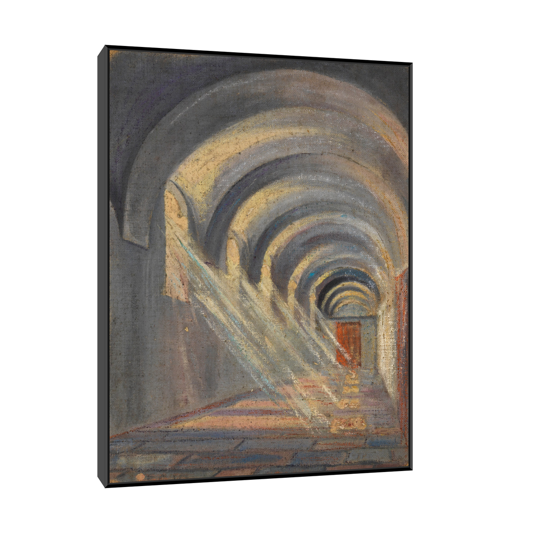 Umetnička slika ​Kreuzgang mit einfallendem Sonnenlicht, Egon Schiele na platnu - NS Canvas Shop