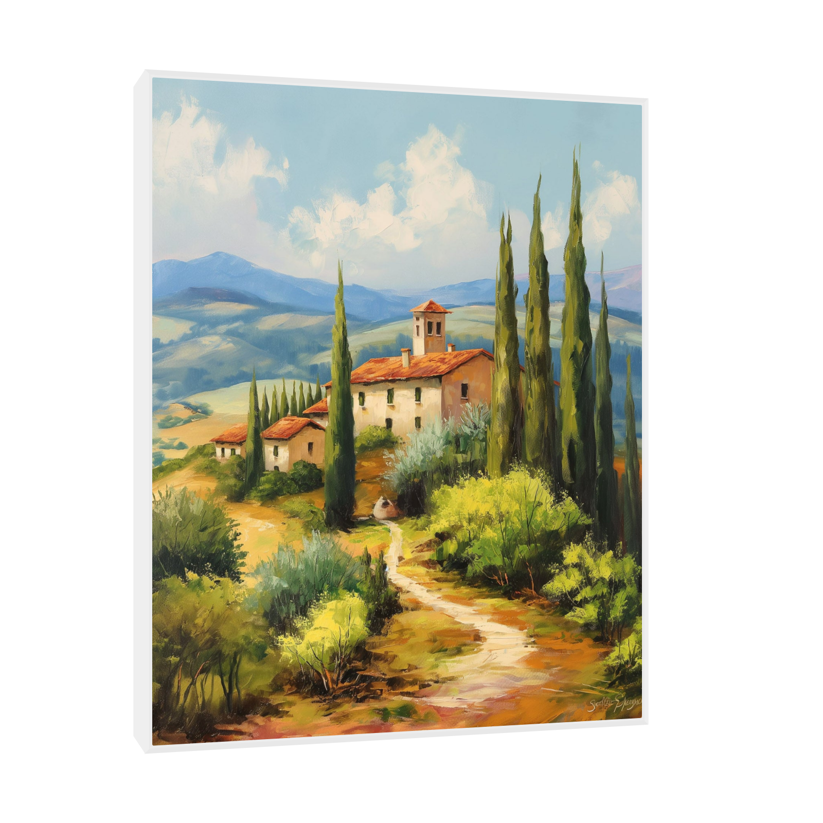 Umetnička slika ​Kuća kraj putića na platnu - NS Canvas Shop