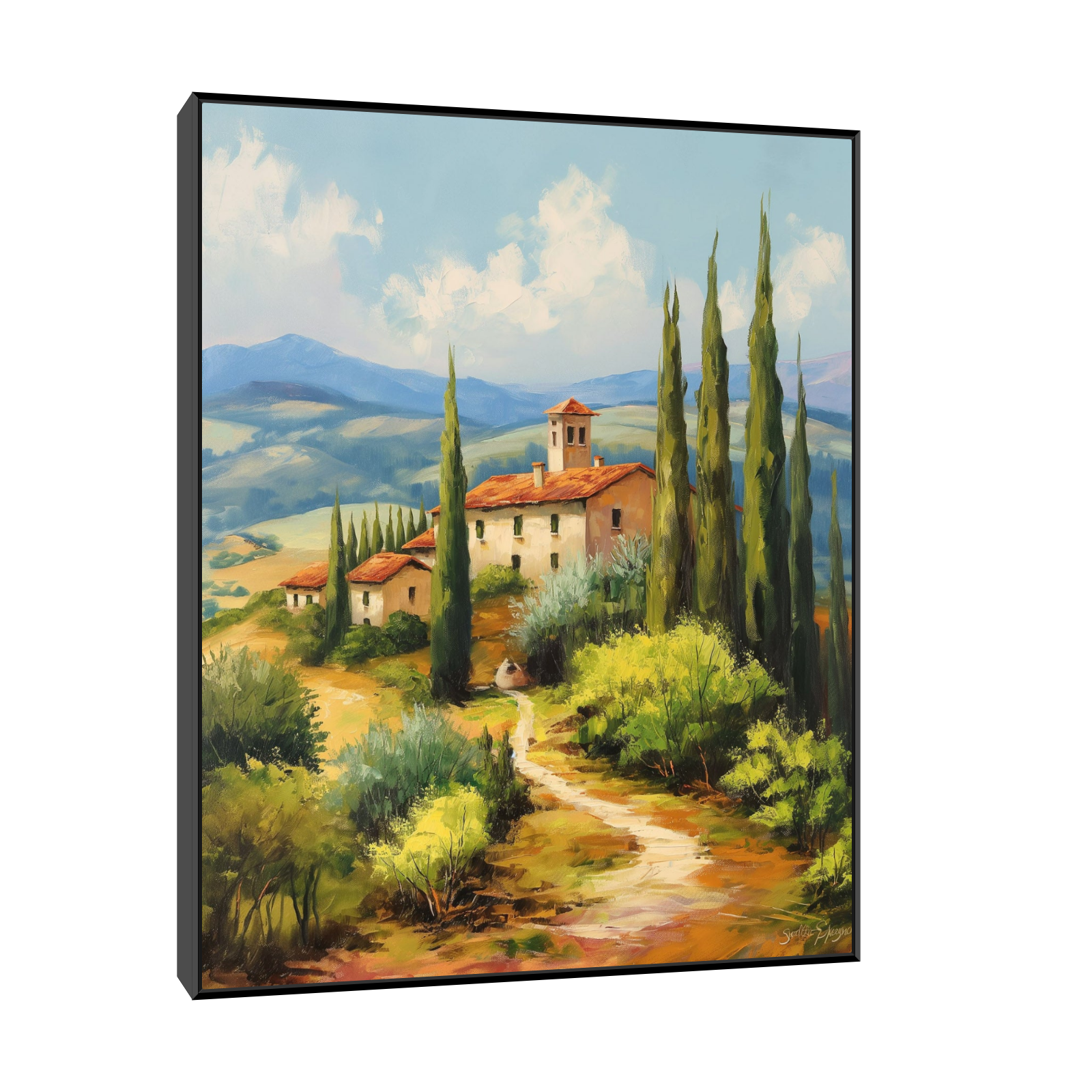Umetnička slika ​Kuća kraj putića na platnu - NS Canvas Shop