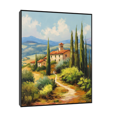 Umetnička slika ​Kuća kraj putića na platnu - NS Canvas Shop