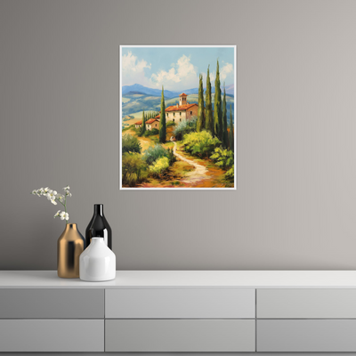 Umetnička slika ​Kuća kraj putića na platnu - NS Canvas Shop