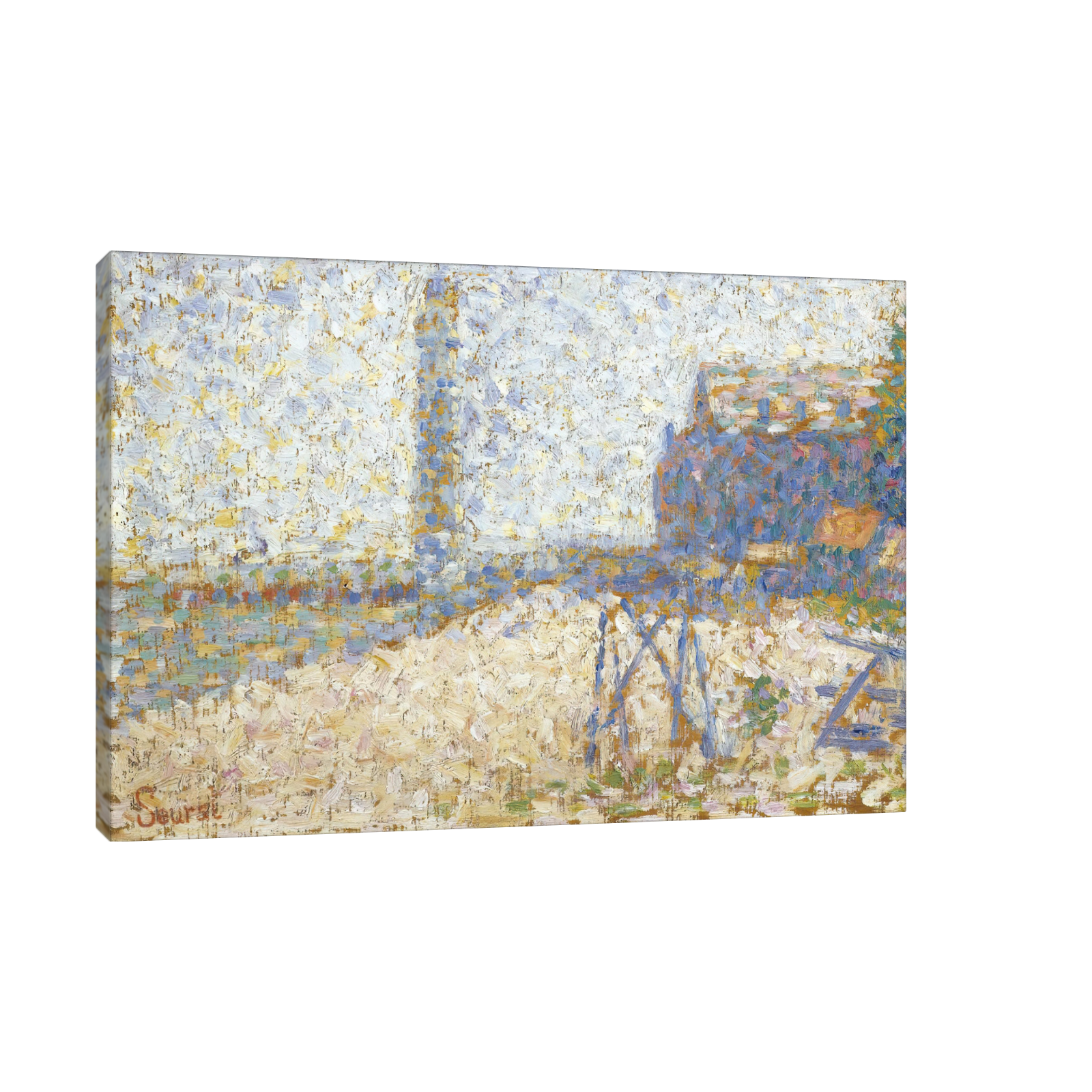 Umetnička slika ​L’hospice Et Le Phare De Honfleur, Georges Seurat na platnu - NS Canvas Shop