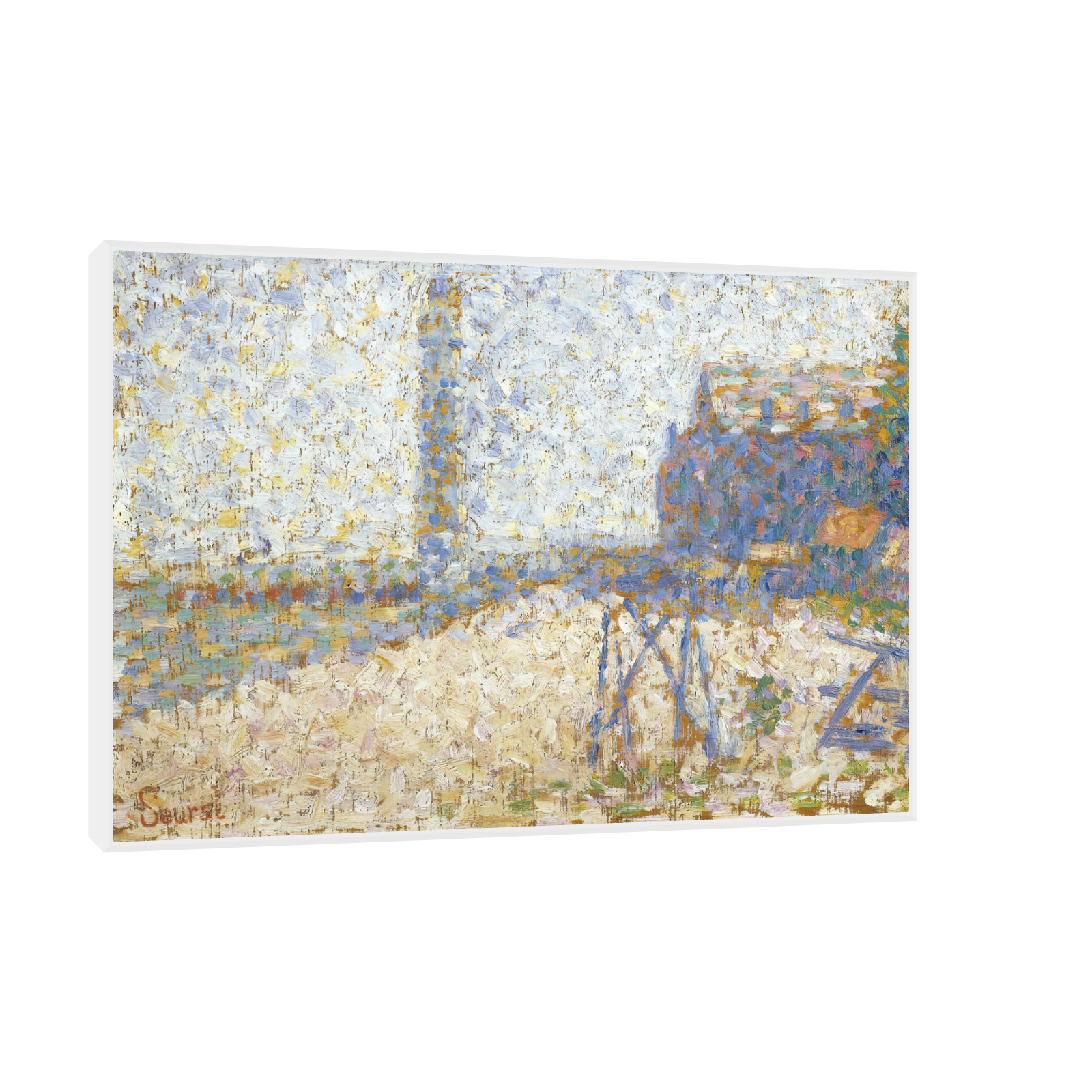 Umetnička slika ​L’hospice Et Le Phare De Honfleur, Georges Seurat na platnu - NS Canvas Shop