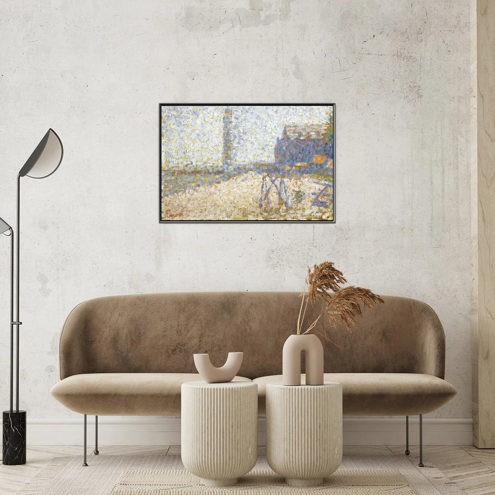 Umetnička slika ​L’hospice Et Le Phare De Honfleur, Georges Seurat na platnu - NS Canvas Shop