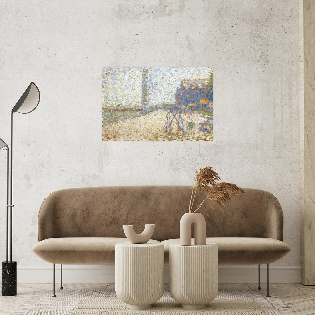 Umetnička slika ​L’hospice Et Le Phare De Honfleur, Georges Seurat na platnu - NS Canvas Shop