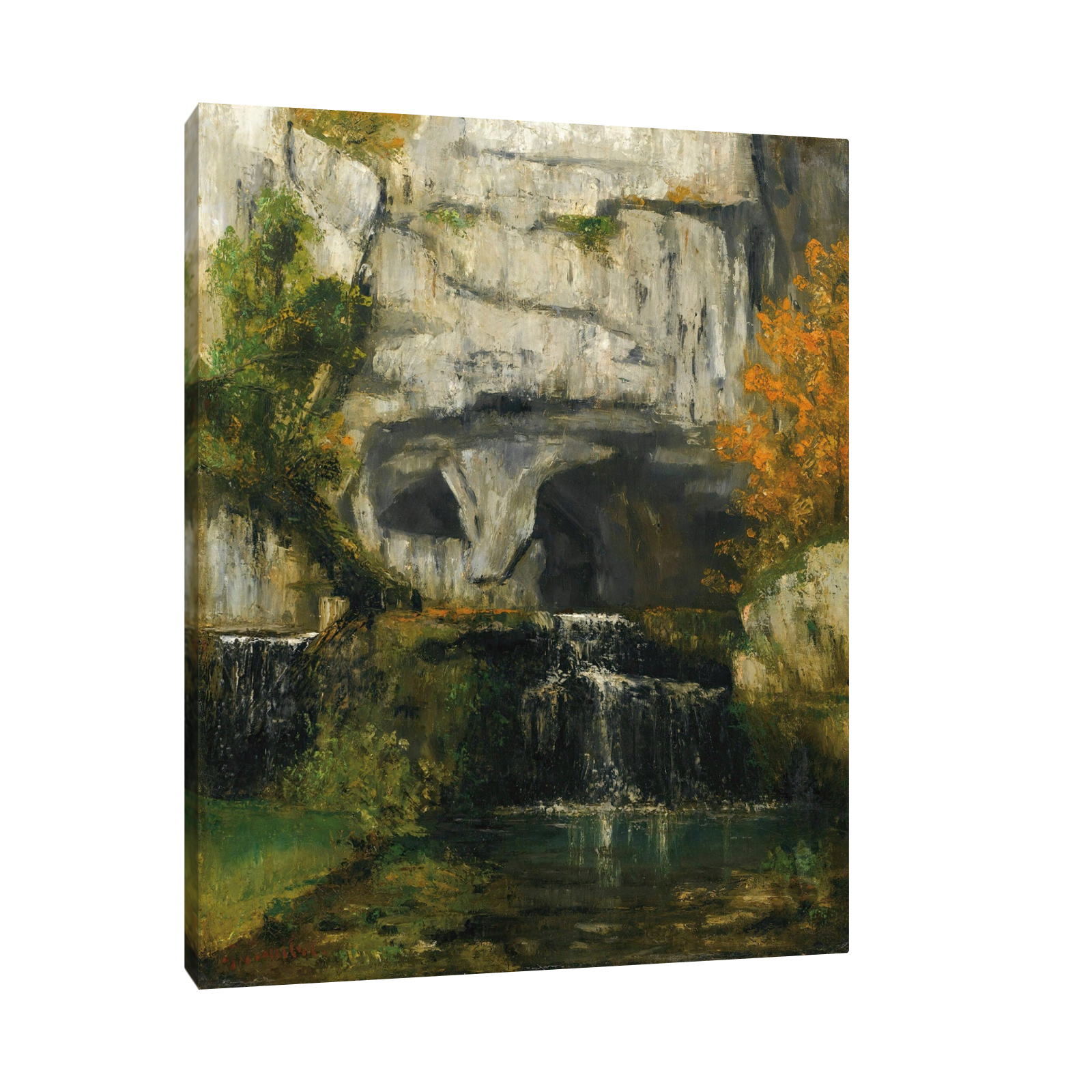 Umetnička slika ​La Source Du Lison, Gustave Courbet na platnu - NS Canvas Shop