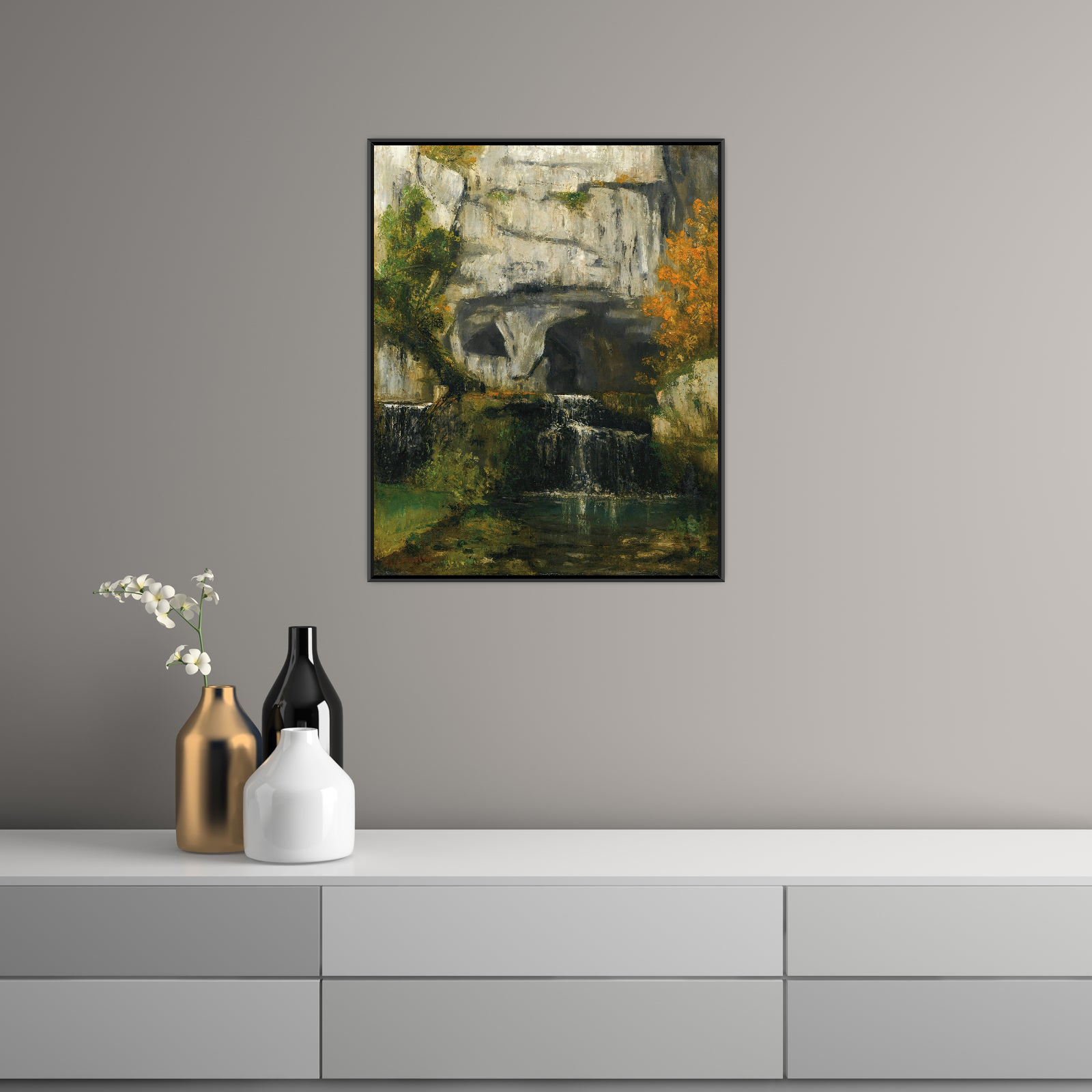 Umetnička slika ​La Source Du Lison, Gustave Courbet na platnu - NS Canvas Shop