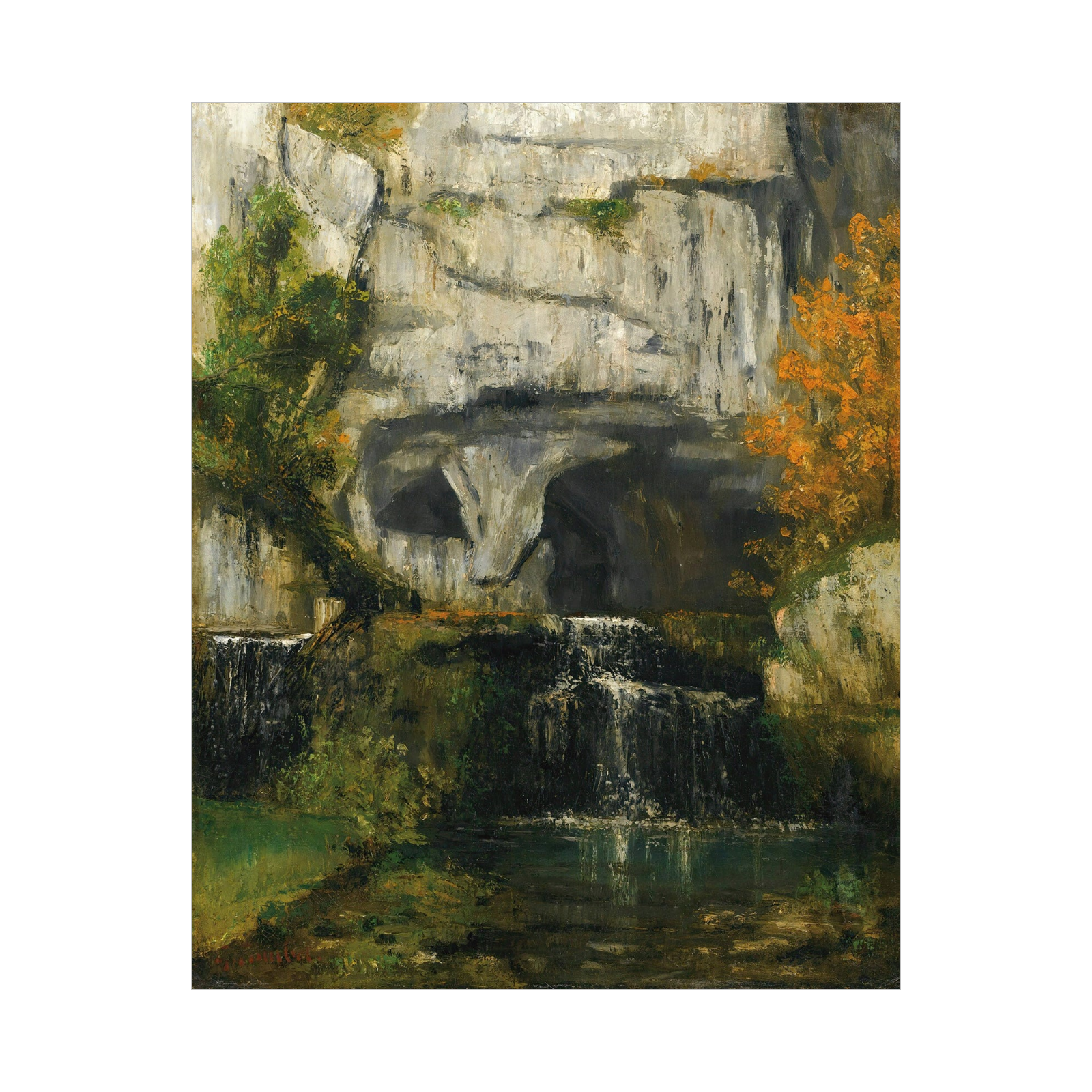 Umetnička slika ​La Source Du Lison, Gustave Courbet na platnu - NS Canvas Shop