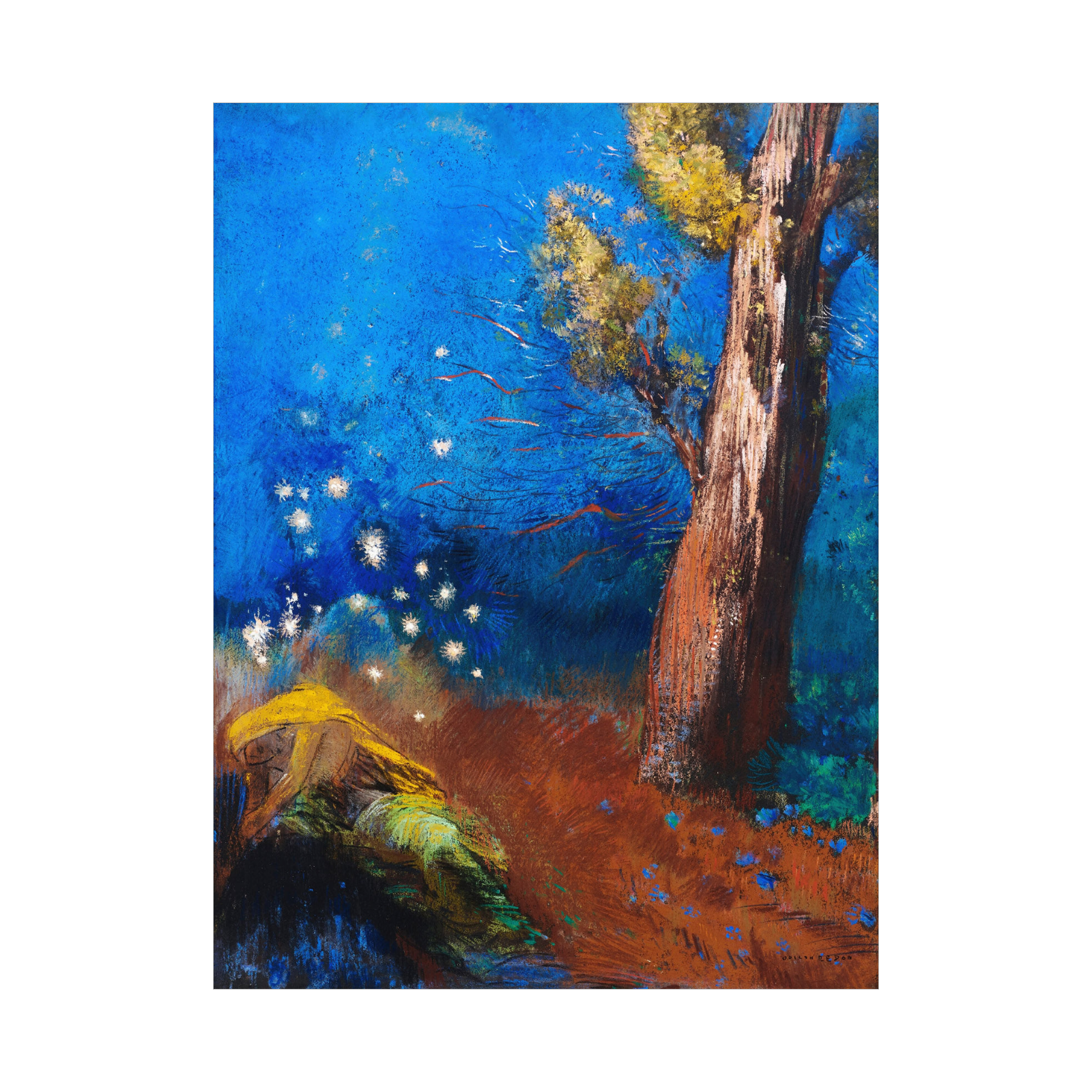 Umetnička slika ​La mort de Bouddha, Odilon Redon na platnu - NS Canvas Shop