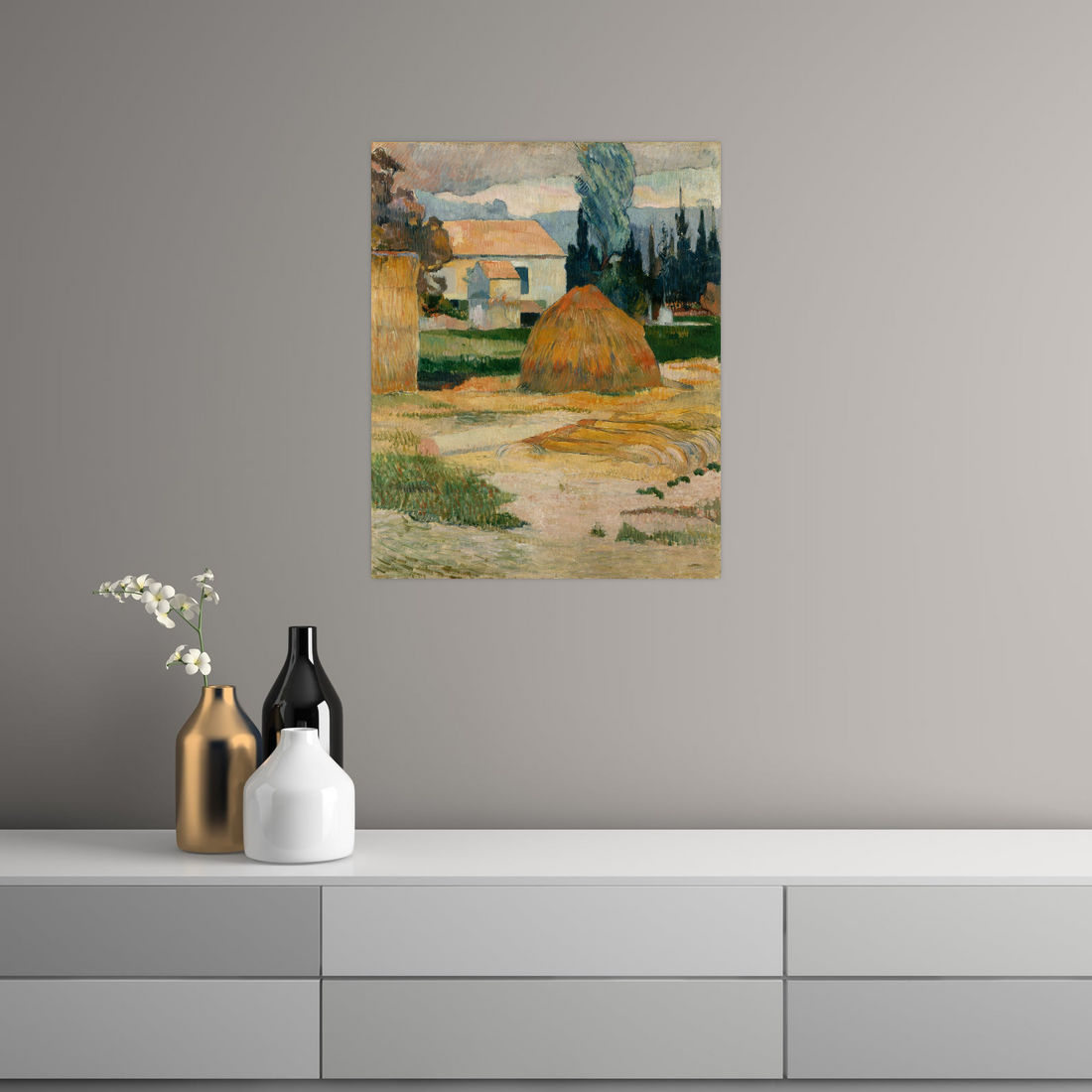 Umetnička slika ​Landscape Near Arles, Paul Gauguin na platnu - NS Canvas Shop