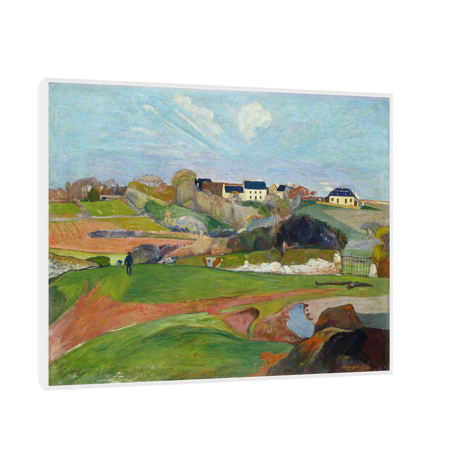 Umetnička slika ​Landscape at Le Pouldu, Paul Gauguin na platnu - NS Canvas Shop