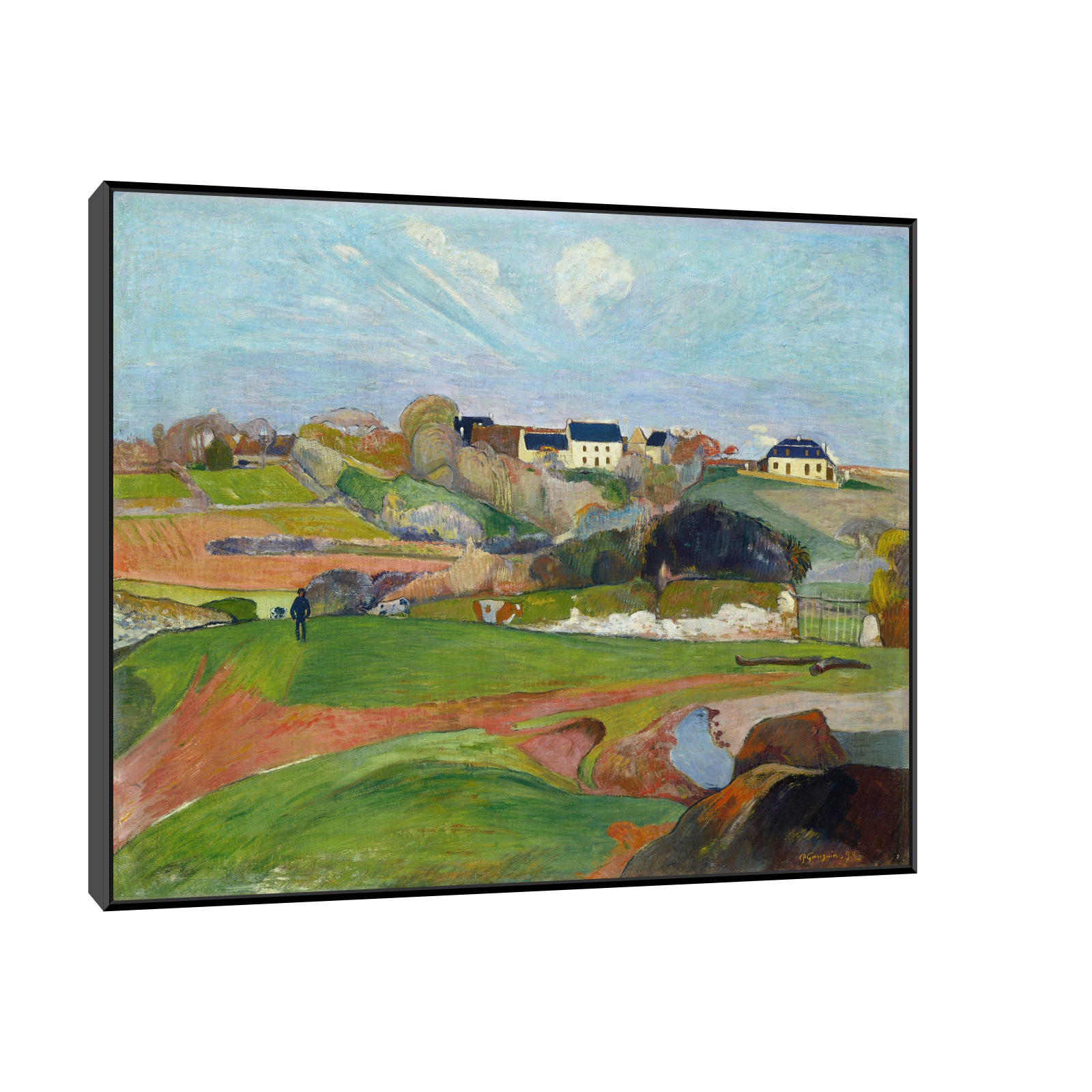 Umetnička slika ​Landscape at Le Pouldu, Paul Gauguin na platnu - NS Canvas Shop