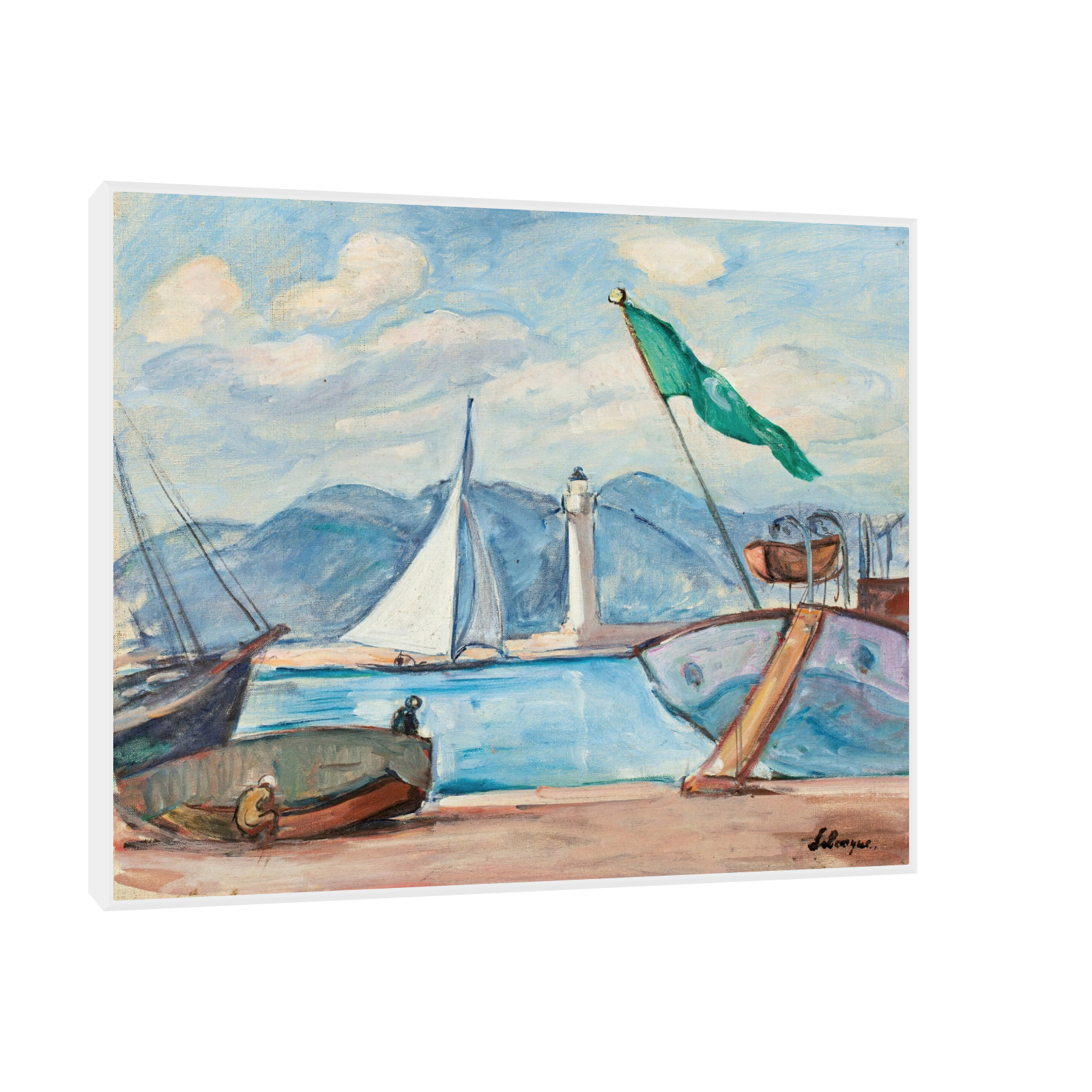 Umetnička slika ​Le port de Saint-Tropez, Henri Lebasque na platnu - NS Canvas Shop