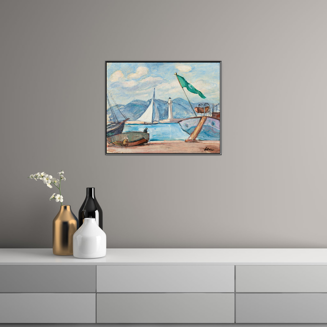 Umetnička slika ​Le port de Saint-Tropez, Henri Lebasque na platnu - NS Canvas Shop