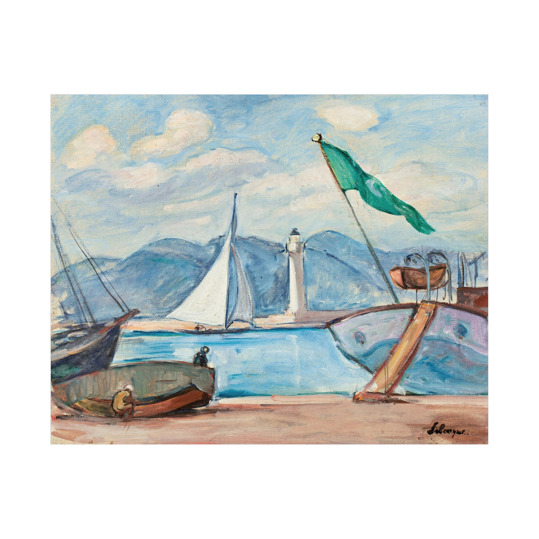 Umetnička slika ​Le port de Saint-Tropez, Henri Lebasque na platnu - NS Canvas Shop
